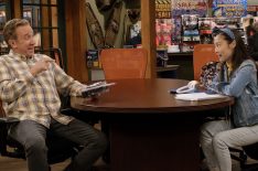Tim Allen as Mike and Krista Marie Yu as Vanessa in Last Man Standing