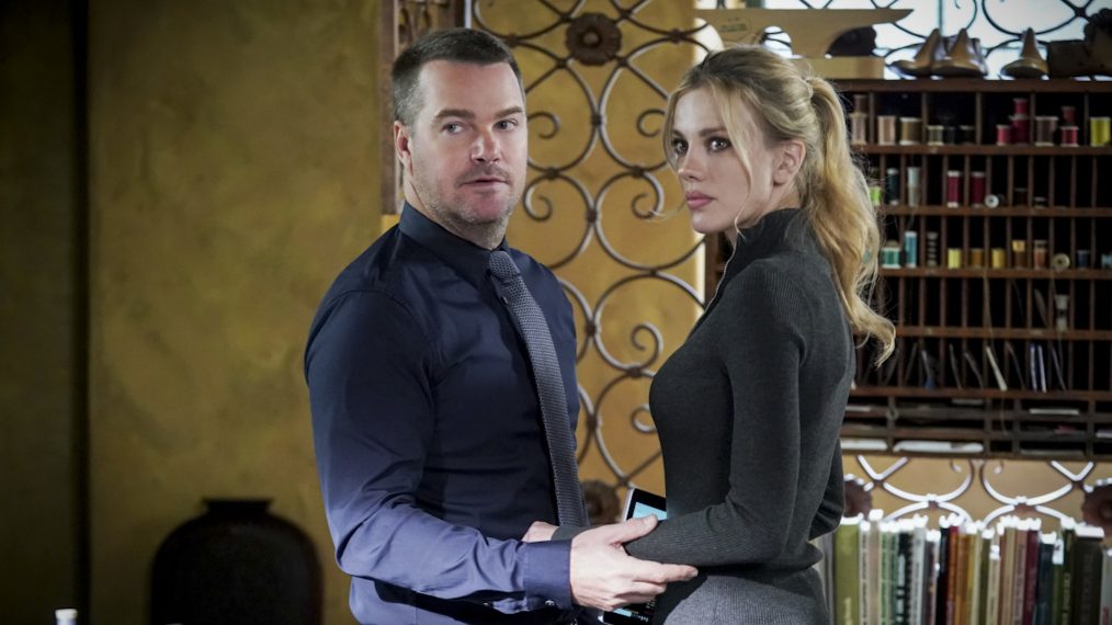 NCIS Los Angeles - Season 11 Episode 15 - Chris O'Donnell (Special Agent G. Callen) and Bar Paly (Anastasia 