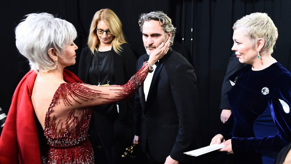 Academy Awards 2020 Backstage Jane Fonda Joaquin Phoenix Olivia Colman