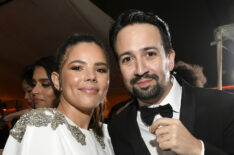 Vanessa Nadal and Lin-Manuel Miranda attend the 92nd Annual Academy Awards Governors Ball at Hollywood and Highland on February 09, 2020