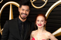 Ross Butler and Madelaine Petsch attend the Academy Awards Viewing Party in 2020