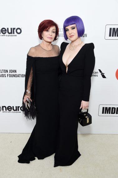 Sharon Osbourne and Kelly Osbourne attend the 28th Annual Elton John AIDS Foundation Academy Awards Viewing Party