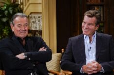 Eric Braeden and Peter Bergman share a laugh during a Y&R Actor Panel