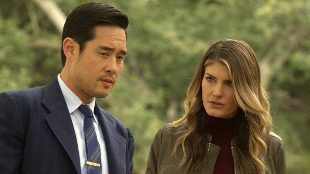 Raymond Lee as Dr. Ben Song, Caitlin Bassett as Addison in 'Quantum Leap' Season 2