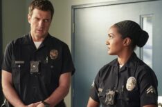 The Rookie - Day of Death - Nathan Fillion and Mekia Cox talking