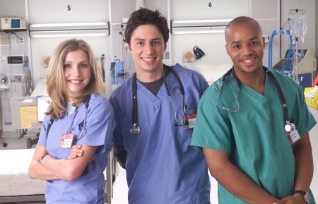 Scrubs - Sarah Chalke, Zach Braff, and Donald Faison