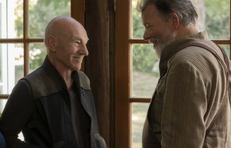 Patrick Stewart and Jonathan Frakes in Picard