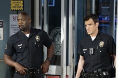 Richard T. Jones and Nathan Fillion in The Rookie