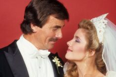 Eric Braeden and Melody Thomas in Young and the Restless in 1992
