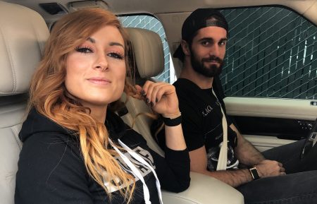 Becky Lynch and Seth Rollins