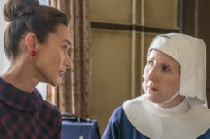 Call The Midwife - Emilia Williams as The Teacher and Fenella Woolgar as Sister Hilda