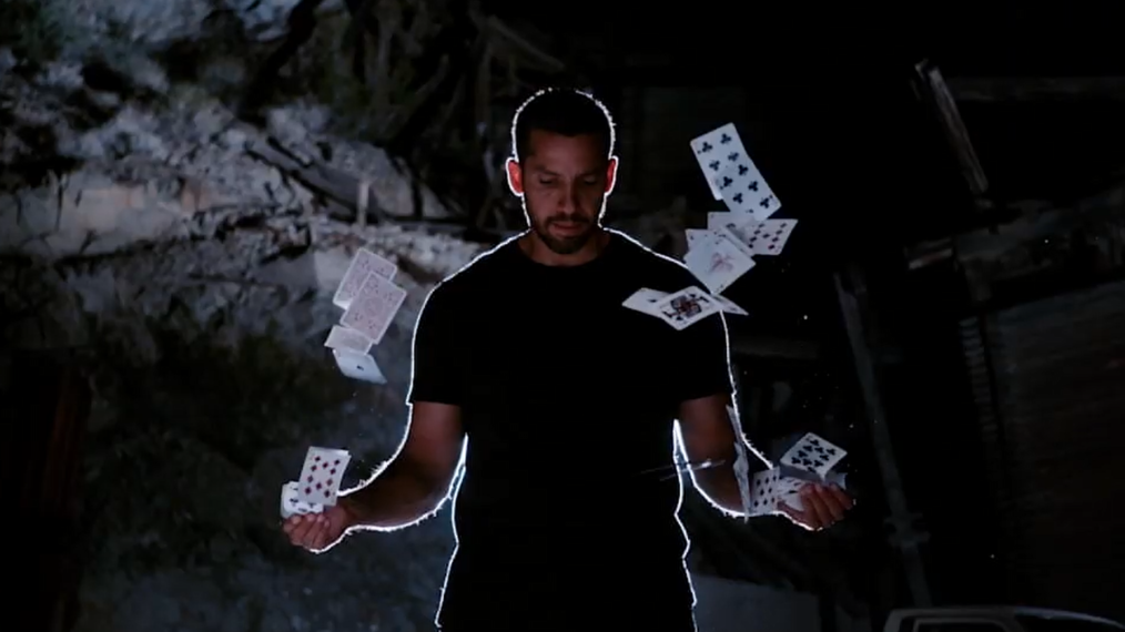 David Blaine with flying cards in The Magic Way