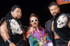 Meng and Barbarian with Jimmy Hart
