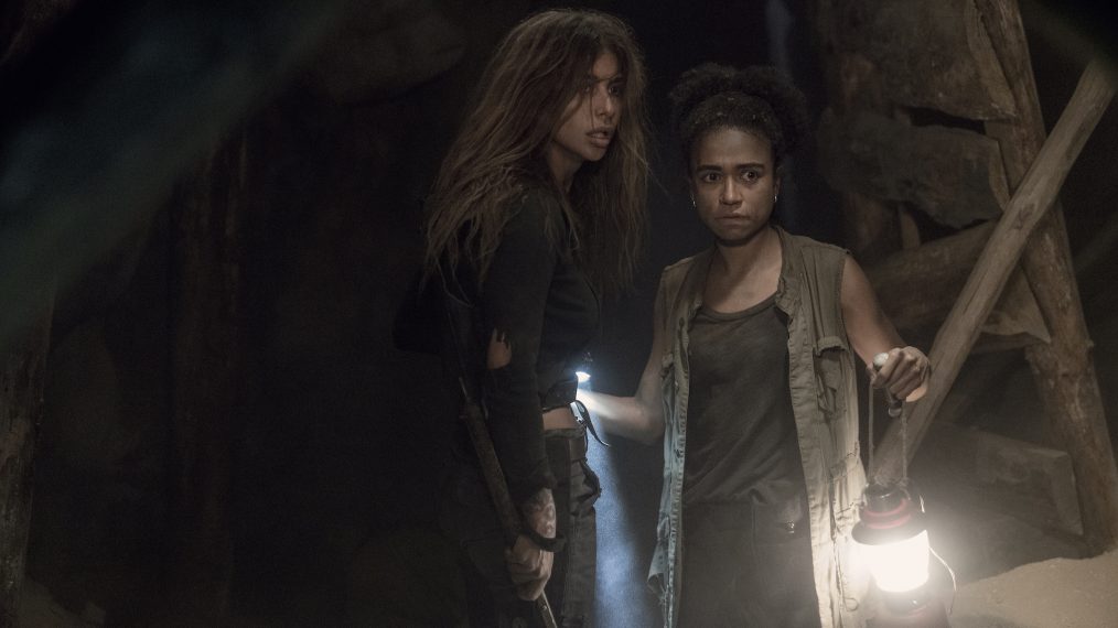 Nadia Hilker as Magna and Lauren Ridloff as Connie in The Walking Dead