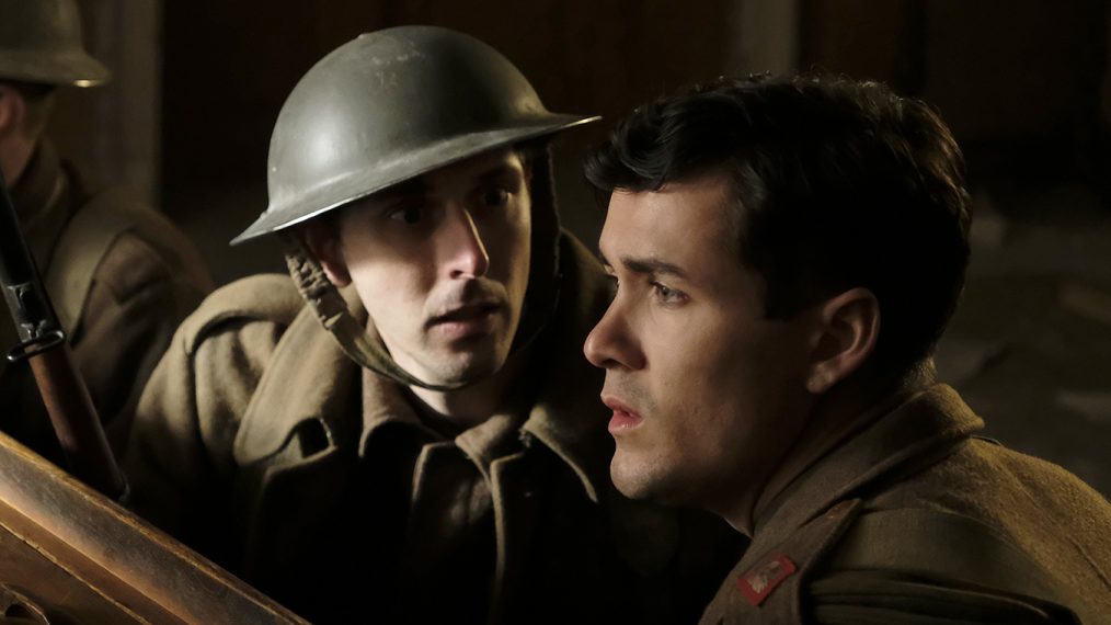 Blake Harrison as Stan Raddings and Jonah Hauer-King as Harry Chase in World on Fire