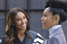 Simone Missick as Lola and Ryan Michelle Bathe as Rachel in All Rise - 'The Tale of Three Arraignments'