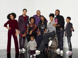 Yara Shahidi, Marcus Scribner, Jenifer Lewis, Austin and Berlin Gross, Laurence Fishburne, Marsai Martin, Tracee Ellis Ross, Anthony Anderson, Miles Brown of Black-ish - Season 6