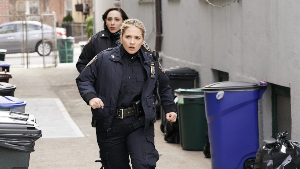 Lauren Patten as Officer Rachel Witten and Vanessa Ray as Eddie Janko in Blue Bloods - Season 10, Episode 16 - 'The First 100 Days'