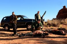 Uncle Jack (Michael Bowen), Steven Gomez (Steven Michael Quezada), and Hank Schrader (Dean Norris) - Breaking Bad - Season 5, Episode 14
