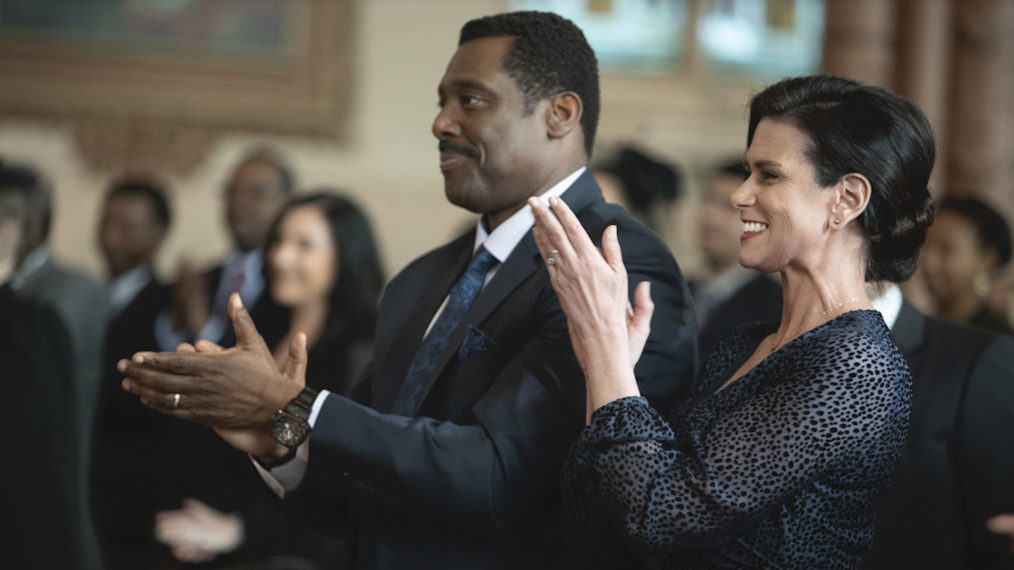 Eamonn Walker as Wallace Boden, Melissa Ponzio as Donna Boden in Chicago Fire Season 8 Episode 19