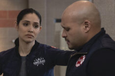 Chicago Fire Season 8 Episode 19 - Miranda Rae Mayo as Stella Kidd, Joe Minoso as Joe Cruz