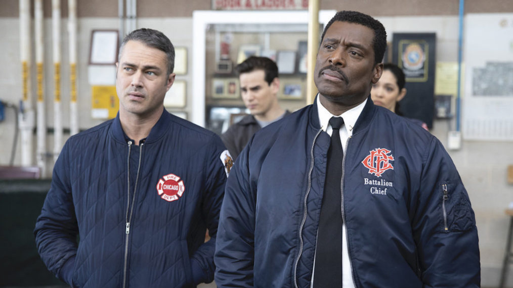 Taylor Kinney as Kelly Severide and Eamonn Walker as Wallace Boden = Chicago Fire - Season 8, Episode 19