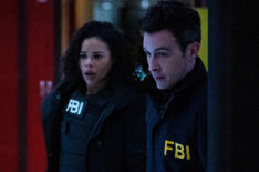 Roxy Sternberg as Sheryll Barnes and John Boyd as Stuart Scola in FBI Most Wanted crossover