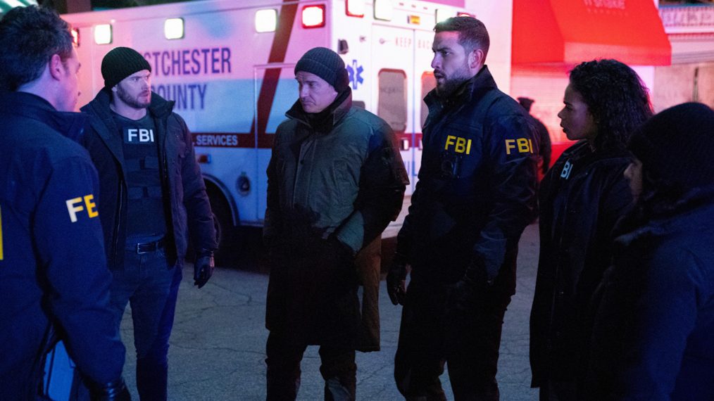 John Boyd as Stuart Scola, Kellan Lutz as Kenny Crosby, Julian McMahon as Jess LaCroix, Zeeko Zaki as Special Agent Omar Adom 'OA' Zidan, Roxy Sternberg as Sheryll Barnes and Keisha Castle Hughes as Hana Gibson in FBI Most Wanted Crossover