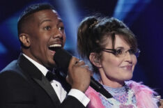 Nick Cannon and Sarah Palin in The Masked Singer
