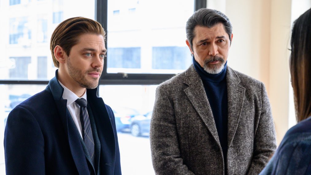 Tom Payne as Malcolm and Lou Diamond Phillips as Gil in the 'Stranger Beside You' episode of Prodigal Son