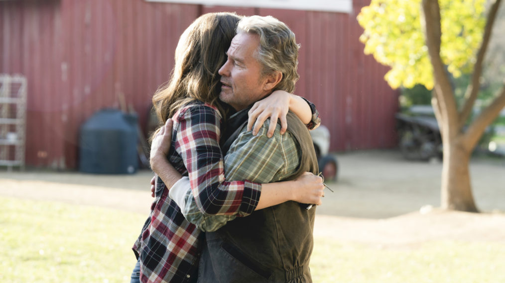 Rachel Boston as Hannah and John Savage as Emmet Quinn in SEAL Team - Season 3, Episode 17 - 'Drawdown'