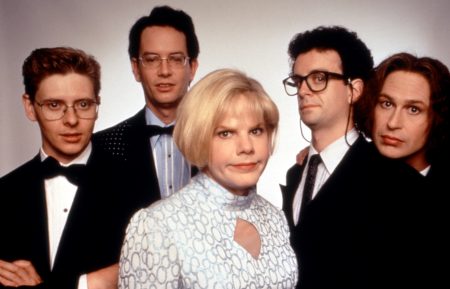 The Kids in the Hall cast - Dave Foley, Mark McKinney, Bruce McCulloch, Kevin McDonald, and Scott Thompson