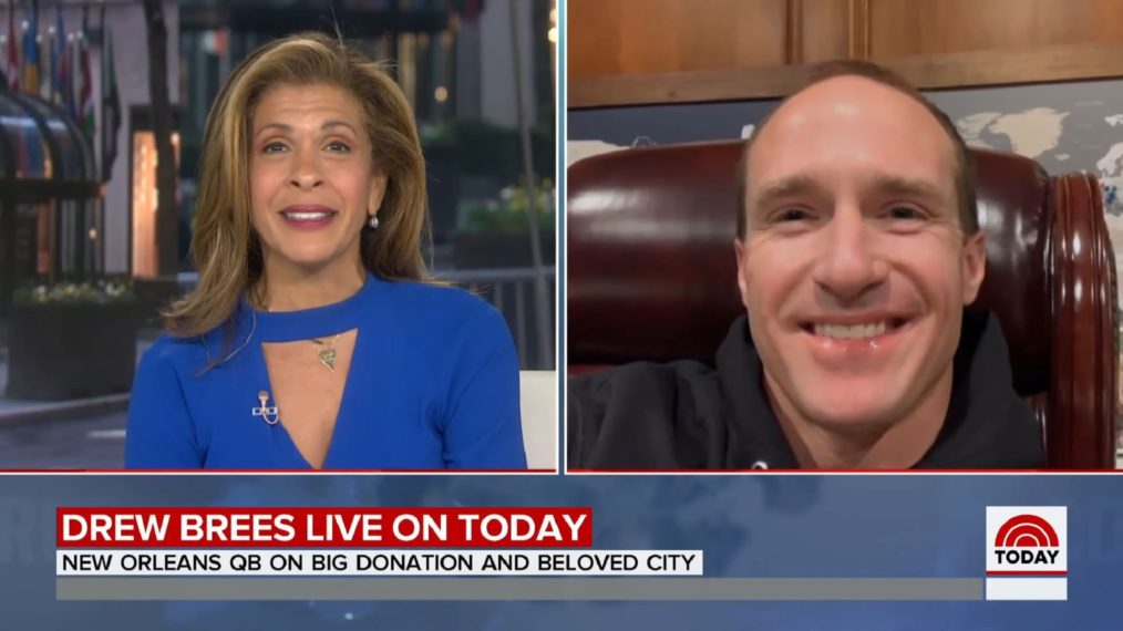 Today show hoda kotb drew brees