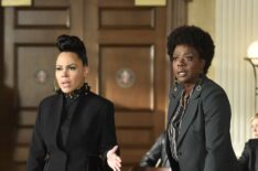 Amirah Vann and Viola Davis in court in How to Get Away With Murder