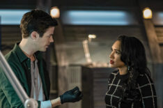 The Flash - Grant Gustin as Barry Allen and Candice Patton as Iris West-Allen