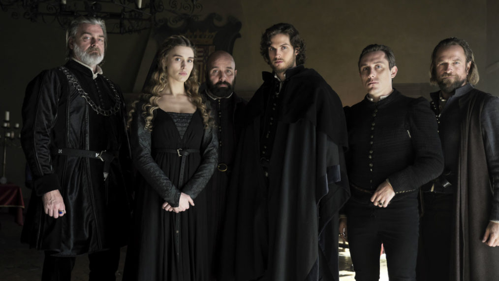 Medici - Cast - Johnny Harris, Ray Stevenson, David Brooks Miller, Daniel Sharman, Jack Roth, and Gaia Weiss