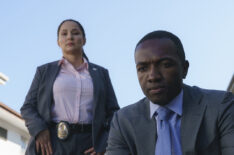 Amy Aquino and Jamie Hector in Bosch