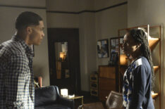 Rome Flynn as Gabriel Maddox and Marsha Stephanie Blake as Vivian - How to Get Away With Murder - Season 6, Episode 12