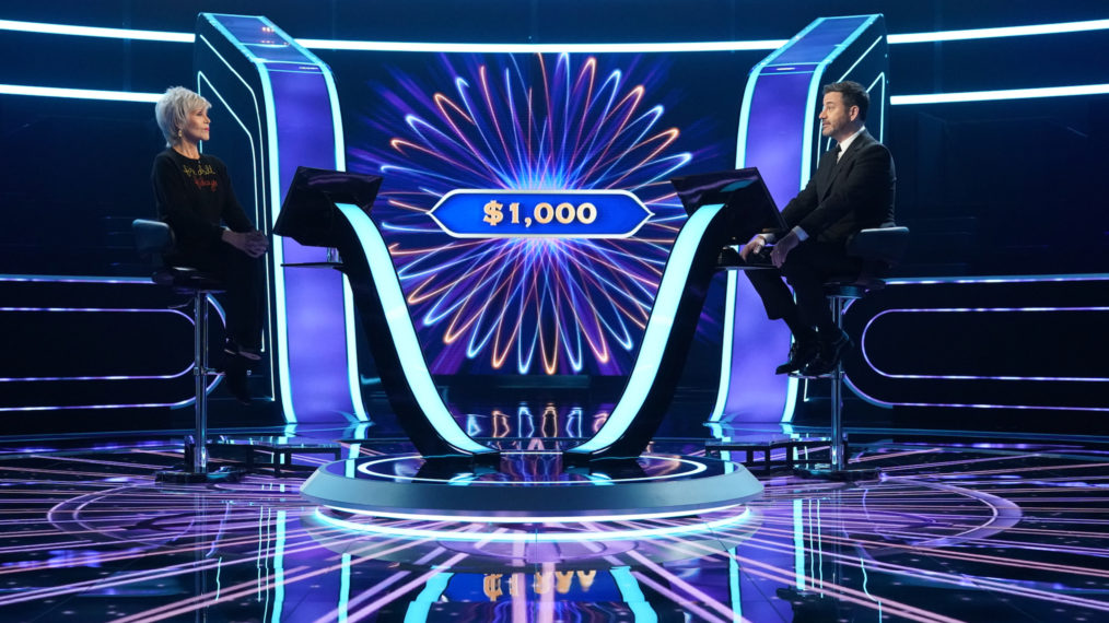 Jane Fonda and Jimmy Kimmel on 'Who Wants to Be A Millionaire?'
