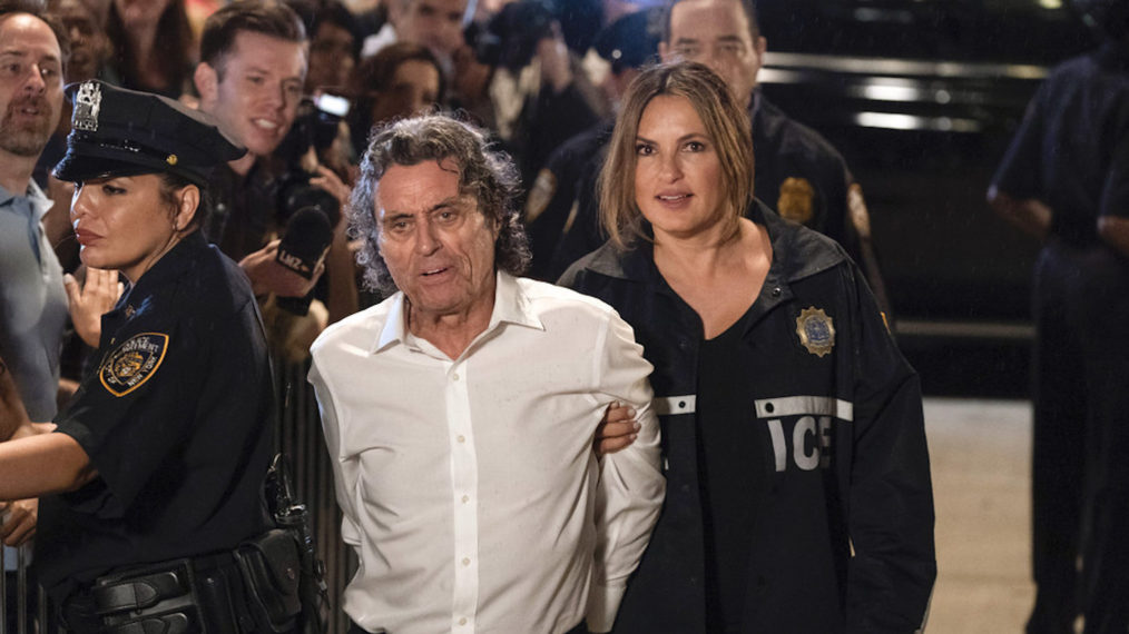 Law & Order SVU Season 22 Question Toby Moore Trial - Ian McShane and Mariska Hargitay