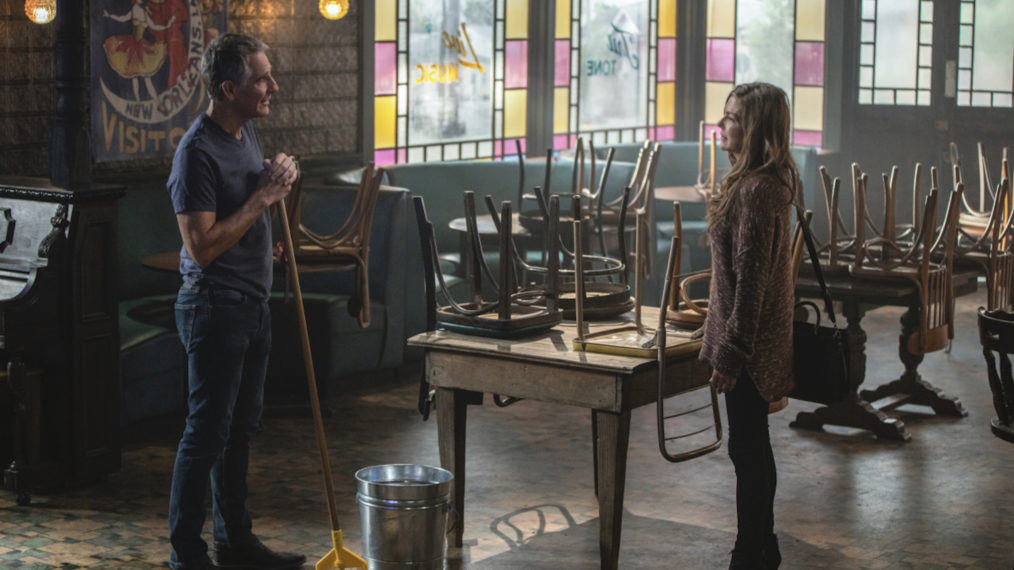 Scott Bakula as Special Agent Dwayne Pride and Paige Turco as Linda Pride in NCIS New Orleans - Season 6, Episode 20 - Engaged Daughter