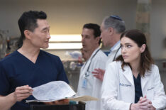 Daniel Dae Kim as Dr. Cassian Shin, Janet Montgomery as Dr. Lauren Bloom in New Amsterdam - Season 2 Finale