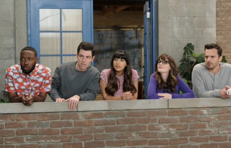 New Girl - Lamorne Morris, Max Greenfield, Hannah Simone, Zooey Deschanel, and Jake Johnson in 'Engram Pattersky'