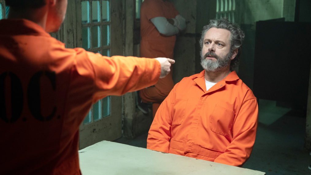 Michael Sheen in Rykers in the 'Like Father...' season finale episode of Prodigal Son