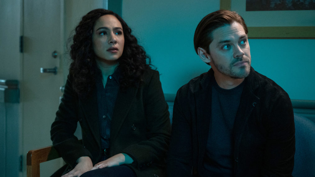 Aurora Perrineau and Tom Payne in the 'Like Father...' season finale episode of Prodigal Son