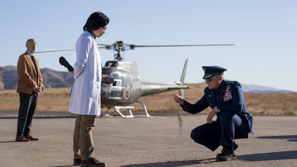 Space Force - John Malkovich, Jimmy O. Yang, and Steve Carell