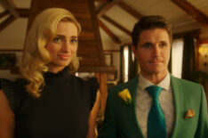 Allegra Edwards and Robbie Amell in Upload on Amazon - Ingrid and Nathan