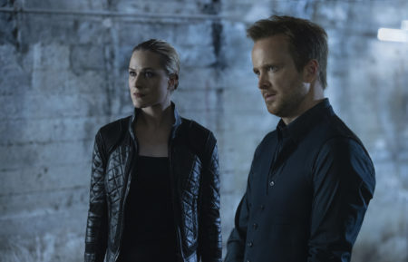 Westworld, Season 3 - Evan Rachel Wood as Dolores and Aaron Paul as Caleb