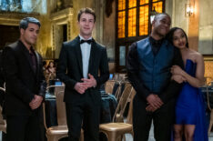 Christian Navarro as Tony Padilla, Dylan Minnette as Clay Jensen, RJ Brown as Caleb Jackson and Grace Saif as Ani in 13 Reasons Why