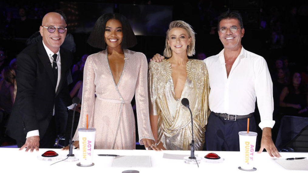 America's Got Talent - Season 14 - Howie Mandel, Gabrielle Union, Julianne Hough, and Simon Cowell